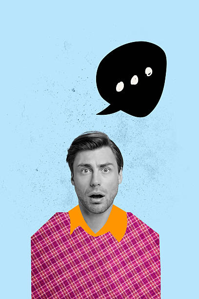 istock 3d sketch image vertical collage of happy girl guy stand bubble communication speech text box chat dialogue conversation 2219757538