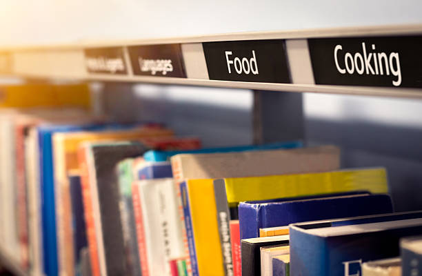 istock Food and cooking books on shelf 2219760315