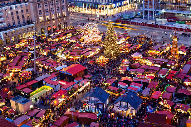 istock Panoramic view of the Dresden Christmas market, Germany 2219763674
