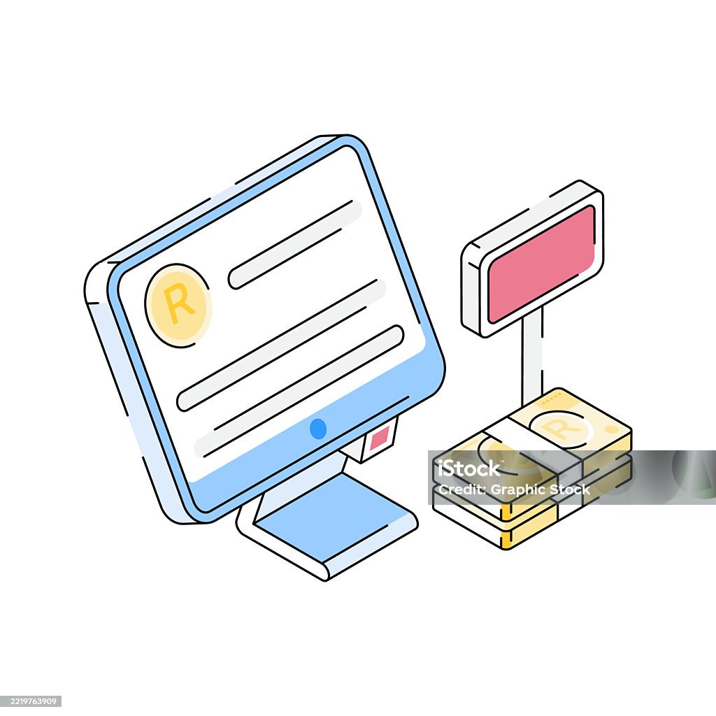 Checkout Counter Stock Illustration - Download Image Now - Currency ...