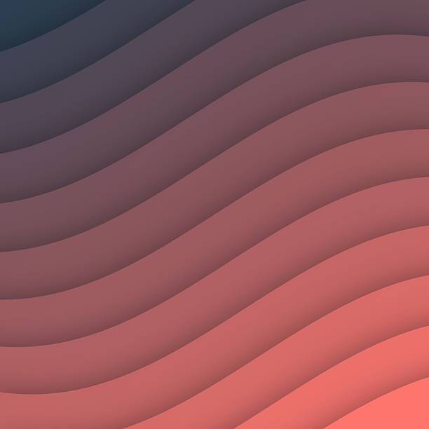 istock Orange abstract wave shapes - Paper cut background - Trendy 3D design 2219767647