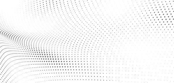 Vector Halftone Mesh Halftone Dots Flowing In Curved Mesh Wave Pattern With Smooth Fade ...