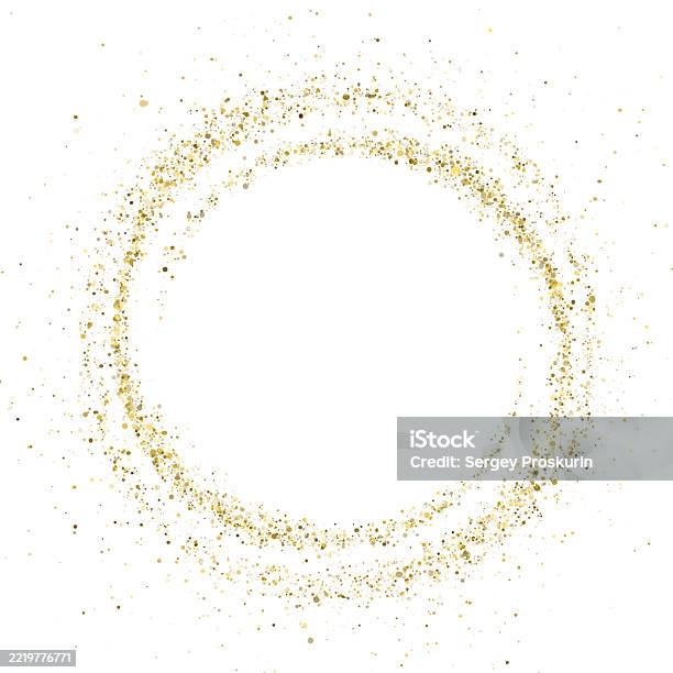 Glittering Gold Confetti And Sequins Explode In A Glowing Abstract ...