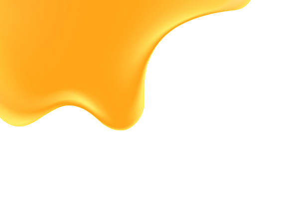 istock Abstract liquid yellow melting texture isolated, transparent background, golden holographic liquid oil or serum sticky background with copy space. Fluid organic shape, smooth fluid gel, collagen 2219779406