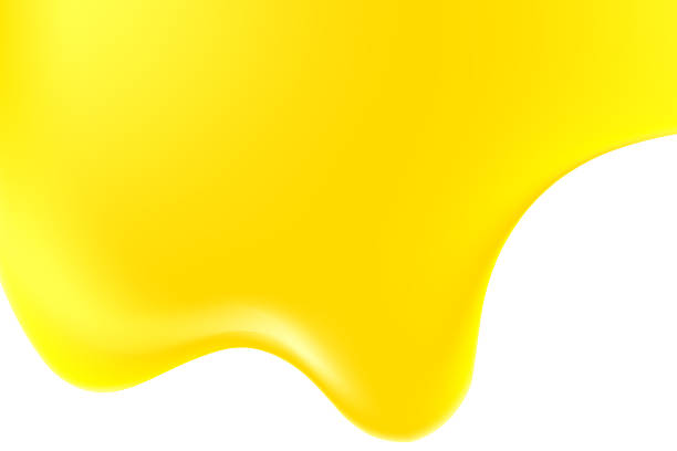 istock Abstract liquid yellow melting texture isolated, transparent background, golden holographic liquid oil or serum sticky background with copy space. Fluid organic shape, smooth fluid gel, collagen 2219780263