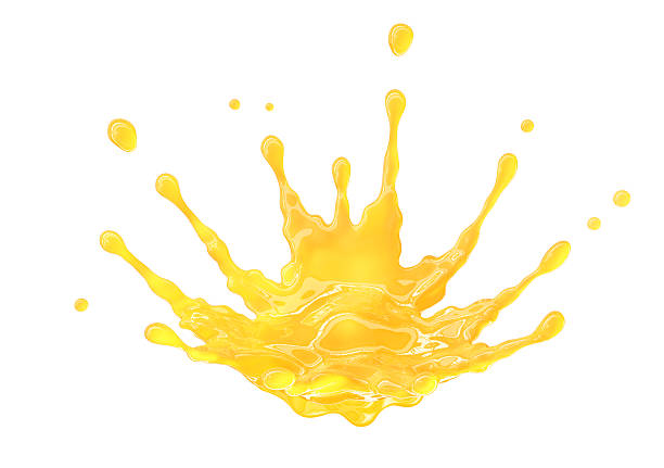 istock 3D render of fresh citrus fruit juice, yellow liquid splash isolated on white background. 2219785138