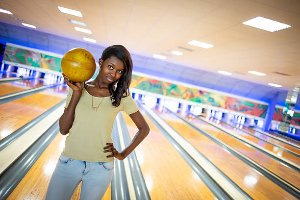 At the Bowling - Young woman