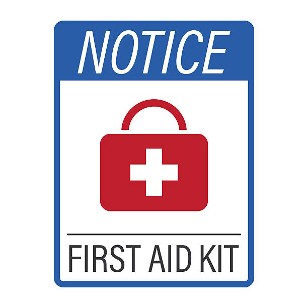 istock Isolated pictogram icon of emergency first aid kit label green sticker used for identifying medical 2219796210