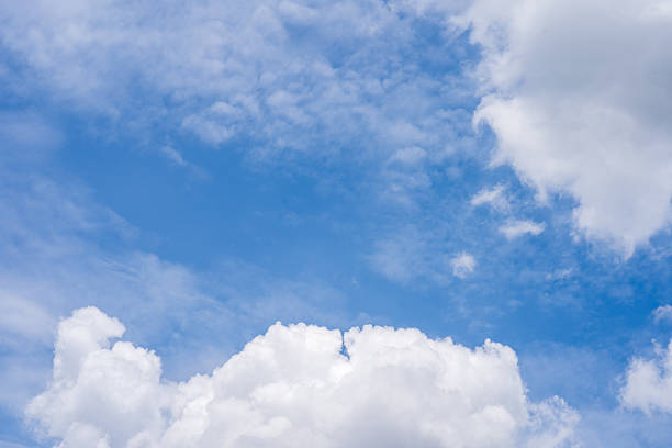 clouds and blue sunny sky,  white clouds over blue sky, Aerial view,  nature, blue sky, white clear weather.
