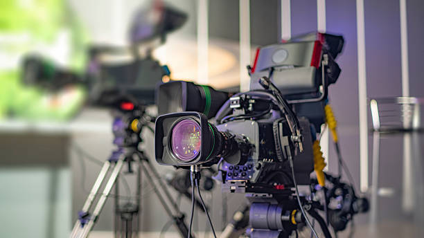 istock professional TV cameras for broadcasting 2219803665