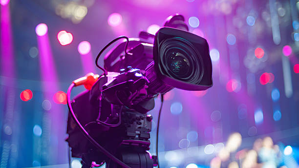 professional TV cameras for broadcasting the event