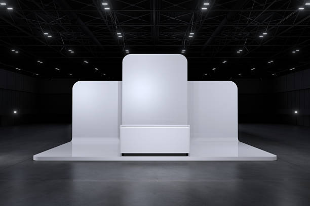 istock Exhibition stand for mockup and Corporate identity,Display design.Empty booth Design.Retail booth elements in Exhibition hall.booth Design trade show.Blank Booth system of Graphic Resources.3d Background for online Event,conference,live.3d render. 2219804914