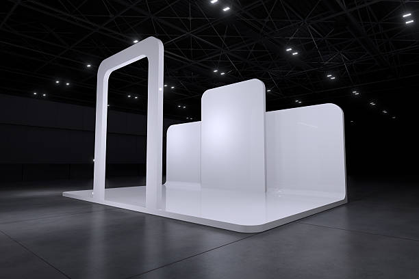 istock Exhibition stand for mockup and Corporate identity,Display design.Empty booth Design.Retail booth elements in Exhibition hall.booth Design trade show.Blank Booth system of Graphic Resources.3d Background for online Event,conference,live.3d render. 2219805769