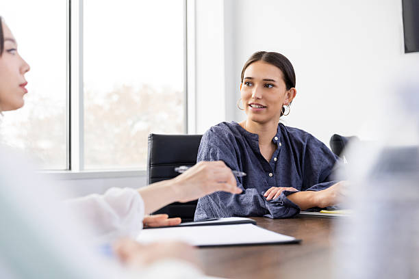 istock Two Businesswomen Meeting in Modern Office, Discussion 2219811023