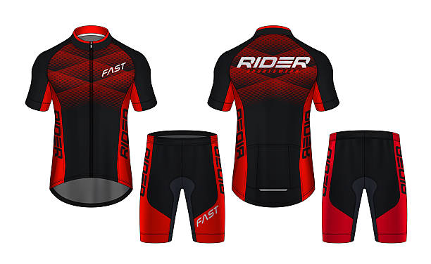 istock Cycling Jerseys mockup,t-shirt sport design template,uniform for bicycle apparel. 2219813729