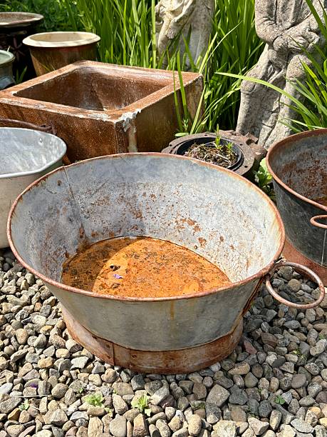 istock Old tin bath in a garden 2219817979