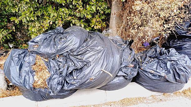 istock Pile of garbage in black garbage bags. 2219818083