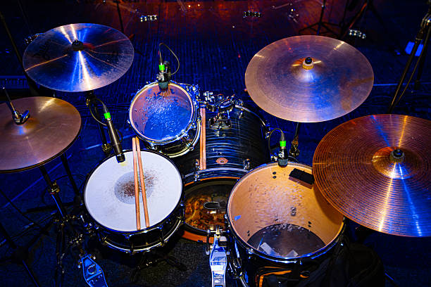 istock Overhead View of a Drum Set on Stage 2219820755