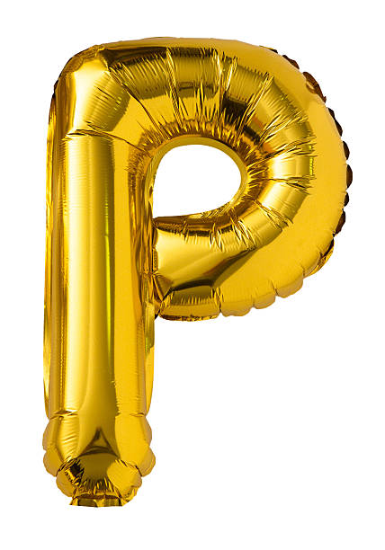 istock Gold Foil Letter P Balloon isolated 2219822393