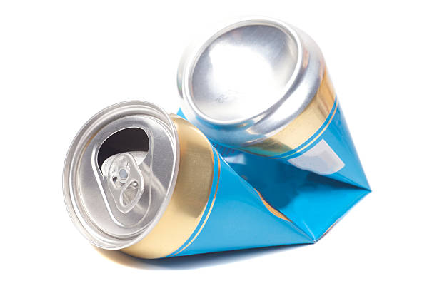 istock Empty crumpled can from energy drink or beer 2219823563