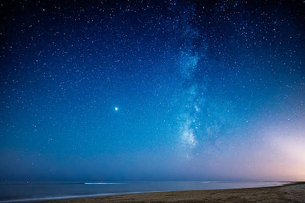 istock Milky Way shining over Punta del Moral beach at night 2219830682