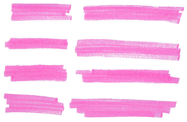 istock Pink highlight marker strokes on white background 2219831612
