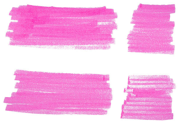 istock Pink highlight marker strokes on white background 2219831672