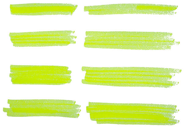 istock Yellow highlight marker strokes on white background 2219831732