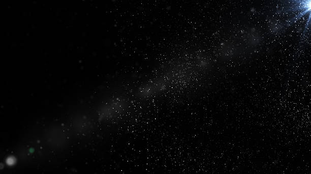 4K Abstract Magic Glittering Particles .Transparent Alpha Channel Video, Shining Floor Particle Stars Dust. Natural Floating Organic Particles On Beatiful Relaxing Background. - 4K Stok video