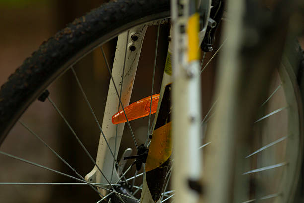 istock Detailed CloseUp of a Bicycle Wheel and Fork Featuring Its Components 2219835389