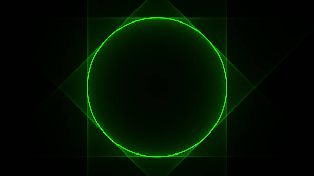 Circle icon animation isolated on black background 4K stock photo