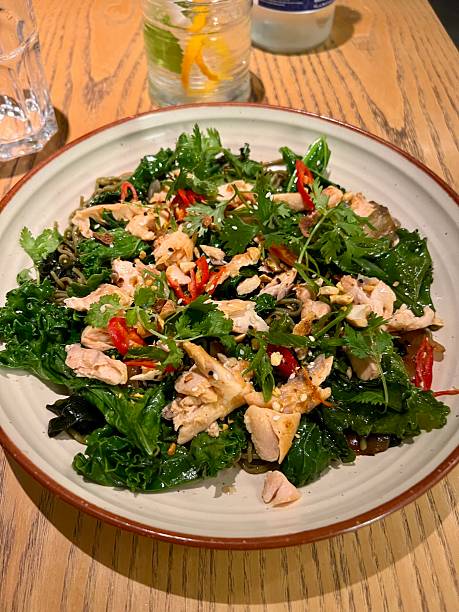 Kale and salmon salad