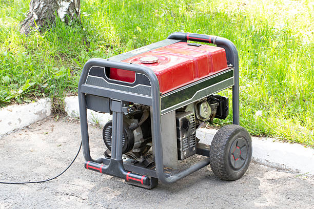 istock Portable gasoline generator.The use of an autonomous energy source. An additional source of energy. 2219847242