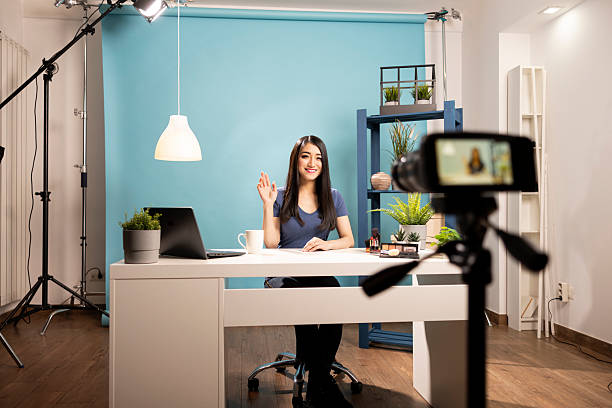 istock Beauty vlogger talks to online audience 2219847762