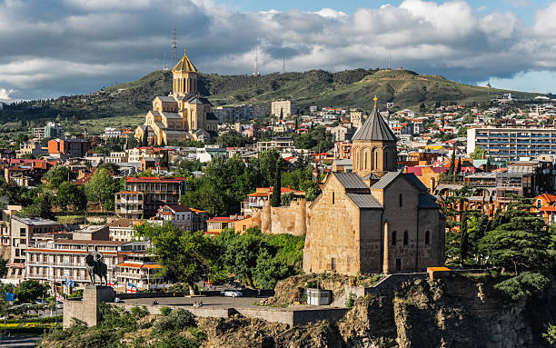 istock Metekhi Church and Holy Trinity Cathedral 2219850526