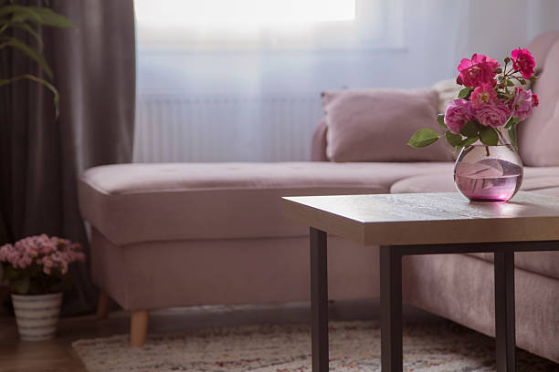istock cozy interior with pink roses in glass vase 2219854552