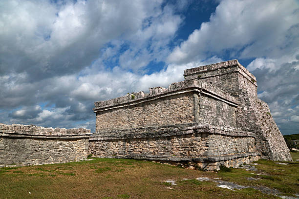 Pyramid El Castillo (The Castle) in Tulum complex, Yucatan, Mexico