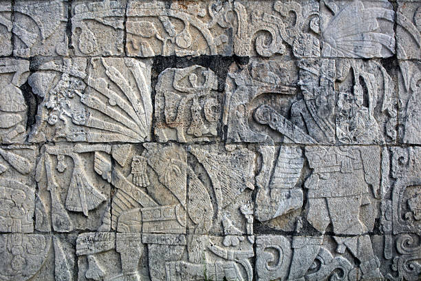 istock Wall of The Temple of the Bearded Man in Chichen Itza 2219860310