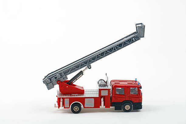 istock Red firetruck toy with large ladder 2219864965