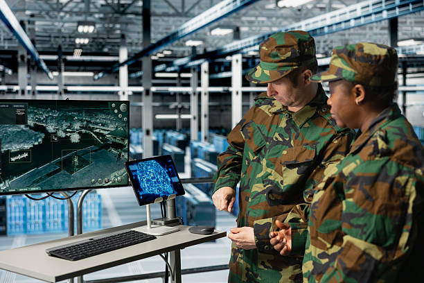 istock Military units in server room observing enemy activity with AI tools 2219868248