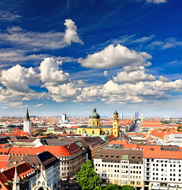 istock The aerial view of Munich city cente 2219873625