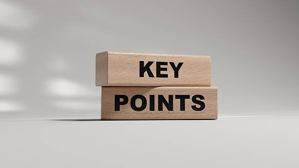 istock Key points symbol. wooden blocks with words Key points.Business and Key points concept. Copy space.3D rendering on white background. 2219875028