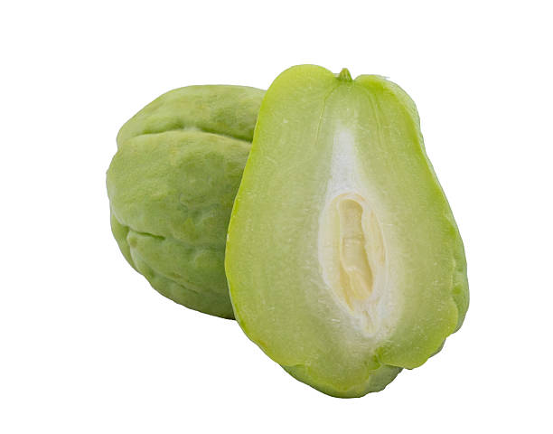 istock High-Quality PNG Chayote Fruit Halved and Whole on White Background 2219876697