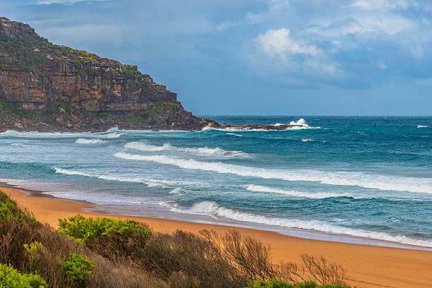 istock Scenic views at the seaside with waves and clouds in the sky 2219889079