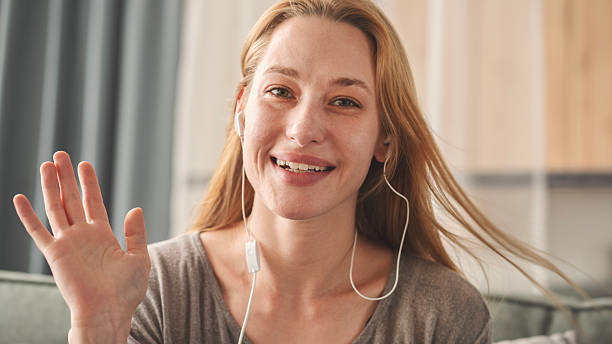 istock Young woman on video call 2219893379