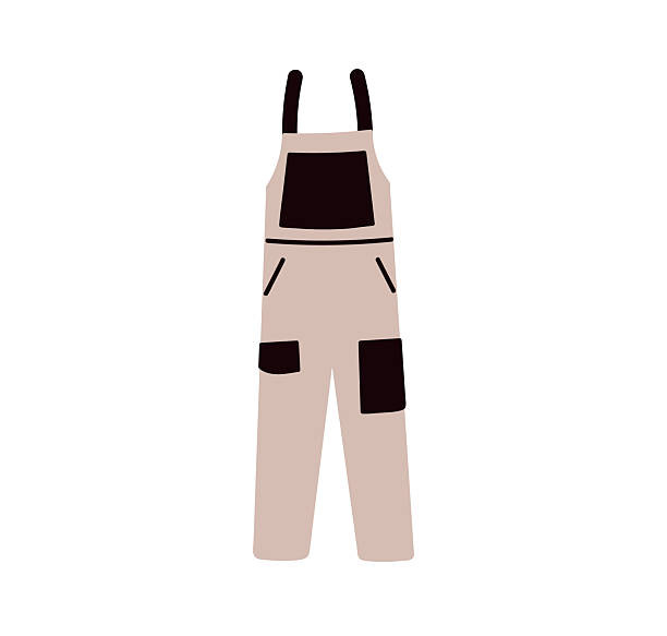 istock Protective apron icon, industrial safety clothing with pocket, personal workwear equipment for workers, garment used in factory or workshop, uniform for labor protection. 2219895992