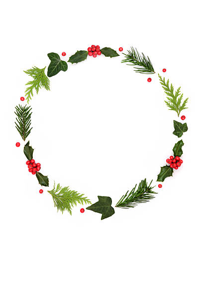 istock Traditional Natural Winter Solstice Nature Flora Wreath 2219901282