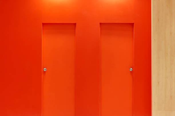 Colourful front door to a house in Pimlico, London