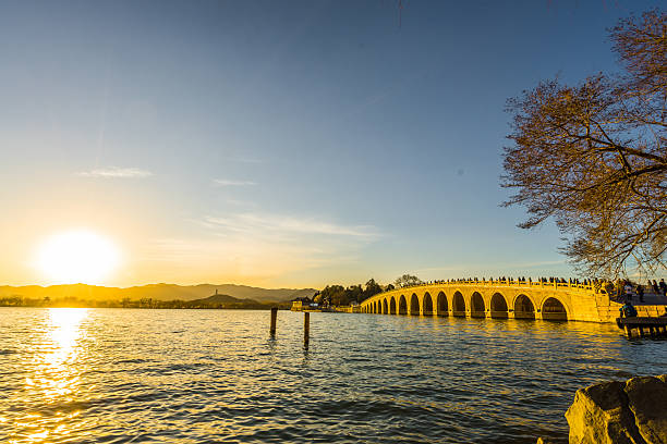 Summer Palace,Longevity Hill,Kunming Lake,Beijing,China,Asia.Yanshan Mountains.Queens function.