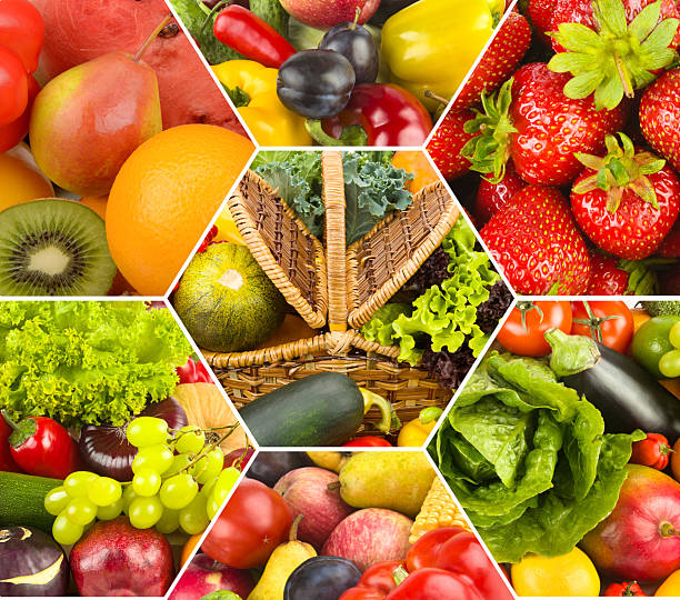 istock Healthy vegetables and fruit food - collage. 2219928036
